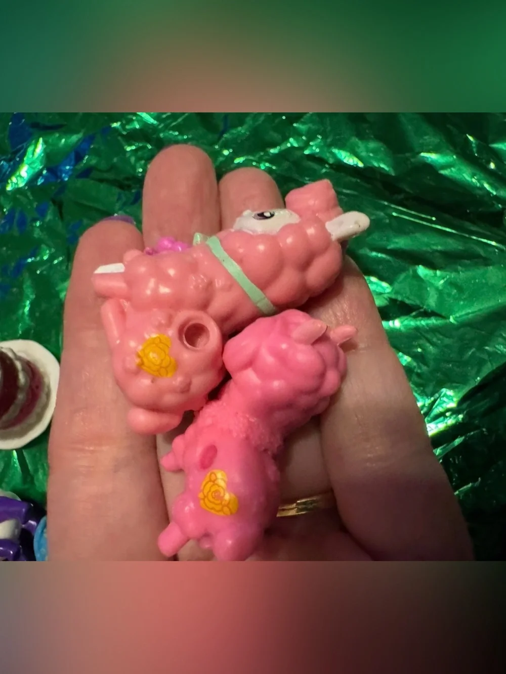My little pony the movie mini figures & Polly pocket pink dragon, purple panda